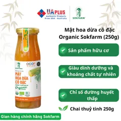Mật Hoa Dừa Hữu Cơ Sokfarm 250g - Thay Thế Đường Tinh Luyện, Ổn Định Đường Huyết, Tự Nhiên, Vegan, Đặc Sản Việt Nam