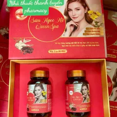 Sâm Ngọc Nữ Queen Spa Hộp 2 Lọ 60 Viên - Hỗ Trợ Đẹp Da, Cân Bằng Nội Tiết (hàng date mới)