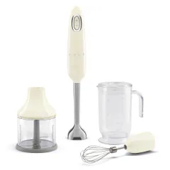 Máy Xay Cầm Tay SMEG HBF03CREU - Thiết Kế Hiện Đại, Công Suất 700W, Dụng Cụ Nấu Ăn Thông Minh, Thép Không Gỉ, Kèm 4 Đầu Xay