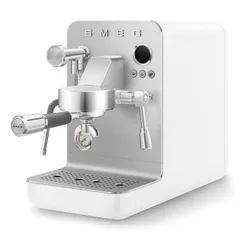 Máy pha cà phê SMEG Mini Pro EMC02WHMEU Trắng - Espresso 15 Bar, Tạo Hơi Nước Chuyên Nghiệp, Thiết Kế Ý Đẹp Mắt