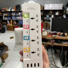 Ổ Cắm Điện GS4U - 4 Ổ 4 Cổng USB Chống Giật Dây 2m An Toàn Tiện Lợi Cho Gia Đình - Sạc Nhanh Cho Điện Thoại, Laptop