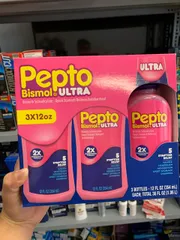 Siro Hỗ Trợ Tiêu Hóa Pepto Bismol Ultra - Giảm Buồn Nôn, Đau Bụng, Khó Tiêu, Không Chứa Đường - Thực Phẩm Chức Năng Dành Cho Người Từ 12 Tuổi Trở Lên