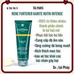 Mặt Nạ Phục Hồi Tóc Khô Xơ Rene Furterer Karite Nutri 250ml - Dưỡng Ẩm, Giảm Gãy Rụng, Bảo Vệ Tóc Hư Tổn