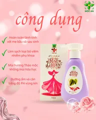 Dung Dịch Vệ Sinh Phụ Nữ ROSE GARDEN 150ml - MỘC AN, Chiết Xuất Từ Lá Trầu Không, Nha Đam, Bạc Hà, Kháng Khuẩn, Duy Trì Độ Ẩm
