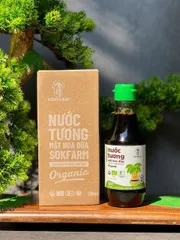 Nước tương cho bé ăn dặm từ mật hoa dừa Sokfarm - Nước chấm tự nhiên ít muối, không chất bảo quản, an toàn cho trẻ em