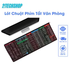 Lót Chuột Văn Phòng 3 Li Siêu Dày Bo Viền 70x30cm - Bàn Di Chuột Phím Tắt OFFICE, PhotoShop, AutoCad Cho Dân Văn Phòng