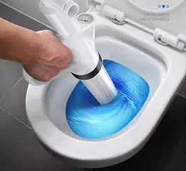 Súng Thông Tắc Bồn Cầu Hình Chữ T Lớn - Đầu Thay Thế Thông Minh, Ứng Dụng Cho Bồn Cầu, Bồn Rửa, Bồn Tắm, Chất Liệu Nhựa ABS Cao Cấp