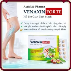 Viên Uống Hỗ Trợ Tuần Hoàn Tĩnh Mạch Venaxin FORTE - Giảm Cảm Giác Nặng Chân, Hộp 30 Viên, Activlab Pharma EU