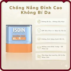 ISDIN Fotoprotector Invisible Stick SPF50 10g -Thỏi Chống Nắng Vô Hình, Bảo vệ da nhạy cảm, không nhờn, tiện lợi cho mọi ngày