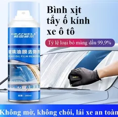 Bình Xịt Nano Tẩy Màng Dầu & Ố Kính Xe Hơi GRAYWELL 280ml - Sạch trong 3 phút, Chống Bám Bụi, Bảo Vệ Kính Ô Tô