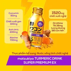 Nước Uống Tinh Chất Nghệ Nano Matsukiyo Nhật Bản - Tăng Cường Sức Khỏe, Hỗ Trợ Miễn Dịch, Chống Oxy Hóa, Dinh Dưỡng Tự Nhiên