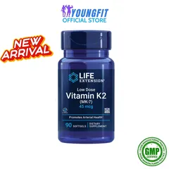 Viên Uống Vitamin K2 MK7 Life Extension - Hỗ Trợ Sức Khoẻ Xương và Tim Mạch - Hộp 90 Viên Softgel Mỹ