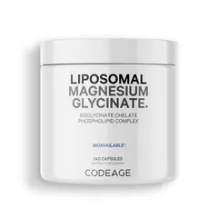 Viên Bổ Sung Magie Codeage Liposomal Magnesium Glycinate 240 Viên - Hỗ Trợ Cơ Bắp, Thần Kinh, Hệ Miễn Dịch, Thuần Chay USA