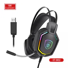 Tai Nghe Chụp Tai Gaming Earldom ET-B02 - Chất Âm Vượt Trội, Thiết Kế RGB, Mic Gắn Ngoài, Âm Bass Sâu, Kết Nối USB-A