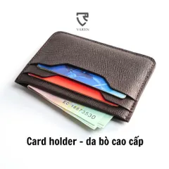 Ví Thẻ VAREN Da Bò Cao Cấp Unisex - Ví Mini Tinh Tế Dành Cho Nam Nữ, Phong Cách Sang Trọng, Lý Tưởng Làm Quà Tặng