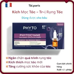 Tinh Chất Mọc Tóc Phyto Phytocyane Giảm Rụng Tóc Cho Phụ Nữ 12 x 5ml - Chăm Sóc Tóc Hiệu Quả, 96% Thành Phần Tự Nhiên