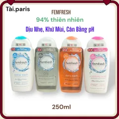 Dung Dịch Vệ Sinh Phụ Nữ Femfresh 250ml Chính Hãng Anh - Dưỡng Ẩm, Khử Mùi, Cân Bằng pH, An Toàn Cho Da Nhạy Cảm