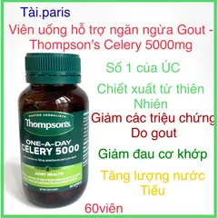 Viên uống hỗ trợ Gút Thompson's Celery 5000mg - Giảm đau và viêm khớp, hàng Úc - 60 viên cho sức khỏe xương khớp