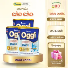 Sữa bột OGGI Canxi 900g - Tăng cường sức khỏe xương, phòng chống loãng xương cho người lớn, Vitadairy chính hãng