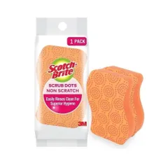 Combo 3 Miếng Cọ Rửa Chén 3M Scotch-Brite - Mút Hạt Mài Nổi Kháng Khuẩn, Chống Bám Bẩn, Dễ Dùng Trong Nhà Bếp