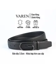 Thắt Lưng Nam VAREN GLORY Da Bò Thật - Dây Nịt Cao Cấp Bản 3.3cm Sang Trọng, Bền Bỉ Dành Cho Quý Ông