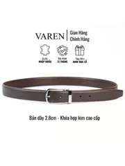 Thắt Lưng Da Bò Epsom Nâu VAREN PRIMO 3.0cm - Phong Cách Thanh Lịch, Bền Bỉ, Dễ Dàng Phối Đồ Cho Mọi Dịp