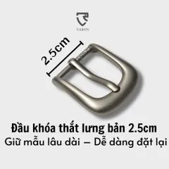 Khóa Thắt Lưng Unisex Hợp Kim Chống Gỉ Màu Trắng Xám, Dùng Cho Dây 2.5cm - Sản Phẩm Bán Sỉ Hiện Đại, Phong Cách Tối Giản