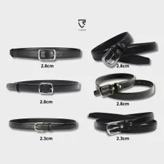 Thắt Lưng Da Bò Thật Unisex Bản Nhỏ 2.3cm & 2.8cm Khóa Hợp Kim - Phụ Kiện Thời Trang Tối Giản, Lịch Lãm cho Nam Nữ