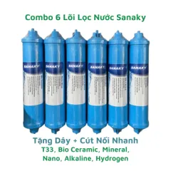 Bộ 6 Lõi Khoáng Sanaky 5678910 - Lõi lọc nước RO chính hãng - Giúp bổ sung khoáng chất và cải thiện chất lượng nước