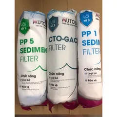 Bộ 3 Lõi Lọc MUTOSI Chính Hãng - Thay Thế Cho Máy Lọc Nước MP-290SK, MP-S99, MP-U66 - Lọc Sạch Tạp Chất, Bảo Vệ Sức Khỏe