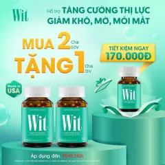 Viên uống bổ mắt Wit - Hỗ trợ tăng cường thị lực và giảm mờ mắt - Hộp 60 & 30 viên - Thành phần từ thiên nhiên