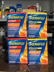 Set Trà Theraflu Giải Cảm Ngày & Đêm - Hỗ Trợ Giảm Cảm Cúm, Ho, Nghẹt Mũi - Hương Vị Mật Ong & Hoa Cúc, Hộp 12 Gói