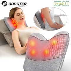 Gối Massage Lưng Cổ Vai Gáy Booster Boluojun BT-30 - Massage Nhiệt Hồng Ngoại, Pin Sạc Tiện Lợi, Thư Giãn Tại Nhà