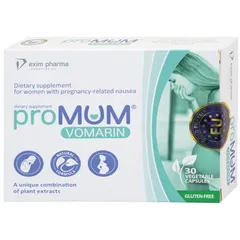 Viên uống proMUM Vomarin giảm buồn nôn cho phụ nữ mang thai và hỗ trợ tăng tiết sữa mẹ - Bổ sung dinh dưỡng cho mẹ bầu và bé yêu