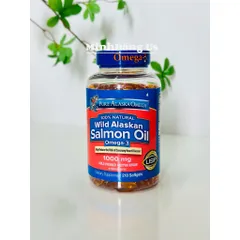 Dầu Cá Omega 3 Pure Alaska Wild Alaskan Salmon Oil 1000mg 210 Viên - Hỗ Trợ Tim Mạch và Sáng Mắt, Ngăn Ngừa Lão Hóa