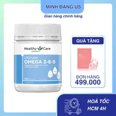 Viên uống Omega 3-6-9 Healthy Care 200 viên - Hỗ trợ tim mạch, cải thiện sức khỏe mắt và da từ Úc