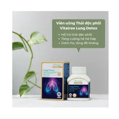 Viên Uống Thải Độc Phổi Lung Detox Vitatree 60 Viên - Hỗ Trợ Hô Hấp và Tăng Cường Miễn Dịch Từ Úc