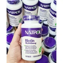 Viên Uống Hỗ Trợ Mọc Tóc, Móng Natrol Biotin 10,000mcg 100 viên 620998