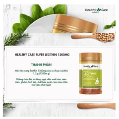 Mầm Đậu Nành Healthy Care Super Lecithin - Hỗ Trợ Làm Đẹp Da, Cân Bằng Nội Tiết Tố, Đào Thải Độc Tố Gan - Sản Phẩm Thiên Nhiên Úc