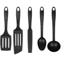 Bộ 5 Dụng Cụ Nấu Ăn Tefal Bienvenue - Muôi, Thìa, Xẻng làm Bánh Kẹp, Xẻng Góc và Xẻng Dài Cao Cấp, Chịu Nhiệt đến 220°C