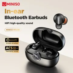 Màn hình LED Tai nghe Bluetooth MINISO MS105 Tai nghe dịch thuật AI ENC Chống ồn HIFI Tai nghe không dây 445932