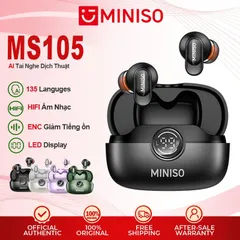 Màn hình LED Tai nghe Bluetooth MINISO MS105 Tai nghe dịch thuật AI ENC Chống ồn HIFI Tai nghe không dây