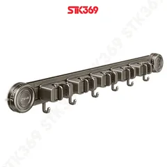 Giá đỡ cây lau nhà hút chân không, kẹp tường, móc chổi, giá để đồ không cần khoan tường