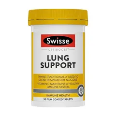 Viên Uống Bổ Phổi Swisse Ultiboost Lung Support 90 Viên - Hỗ Trợ Sức Khỏe Phổi Từ Australia