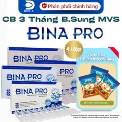 (Chính Hãng) CB 4 Hộp Men vi sinh bào tử lợi khuẩn [TPBVSK BINA PRO] - 4Hx20ốngx10ml