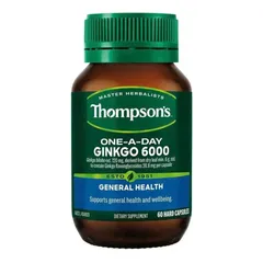 Viên uống bổ não Thompsons One A Day Ginkgo 6000 - Tăng cường trí nhớ và tập trung, 60 viên của Úc 627898