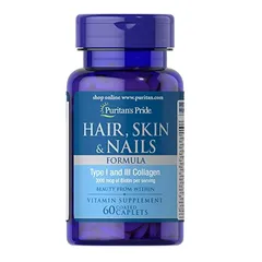Viên Uống Puritan's Pride Hair Skin And Nails One Per Day 2500 mcg - Hỗ Trợ Làm Đẹp Tóc, Da, Móng Khỏe Mạnh và Bóng Đẹp