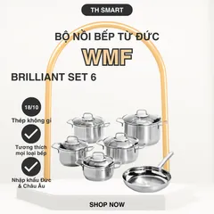 Bộ Nồi Chảo Bếp Từ Đức WMF Brilliant 6 Món Thép Không Gỉ - Đa Dạng Kích Thước, Sang Trọng, Chất Lượng Cao