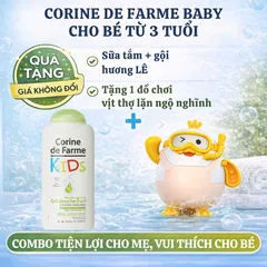 Gel Tắm Gội 2 in 1 Corine de Farme Kids Hương Quả Lê Dịu Nhẹ - Dành Cho Trẻ Em 300ml