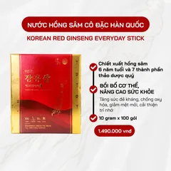 Nước Hồng Sâm Gói Cao Cấp Hàn Quốc - 100 Gói x 10g, Hỗ Trợ Tăng Cường Sức Đề Kháng, Giảm Căng Thẳng, Cải Thiện Giấc Ngủ